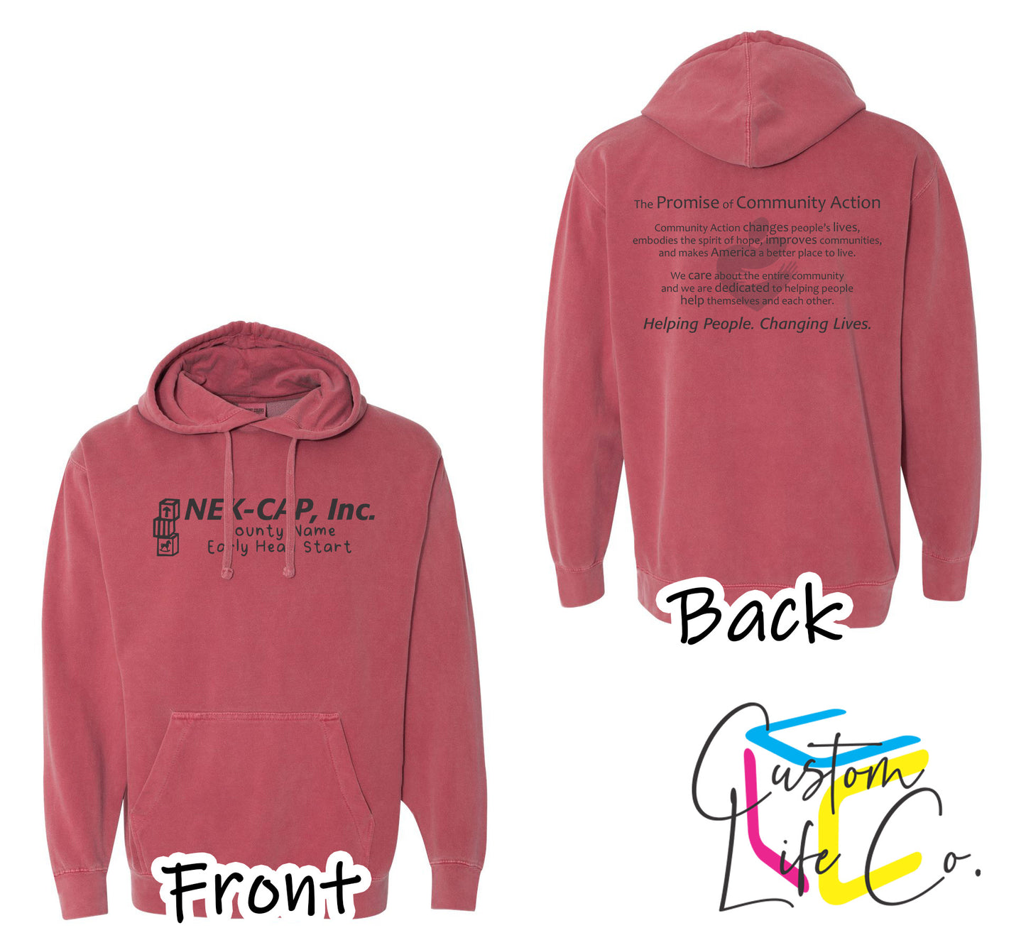 Early Head Start with Promise Crimson Hoodie