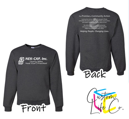 Head Start Preschool with Promise Black Heather Crewneck