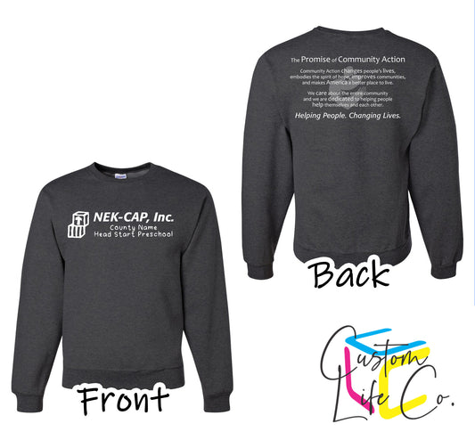 Head Start Preschool with Promise Black Heather Crewneck