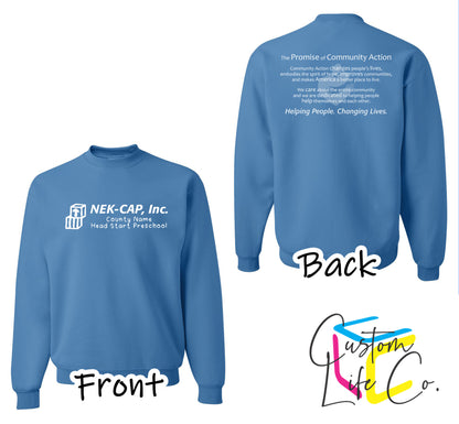 Head Start Preschool with Promise Columbia Blue Crewneck