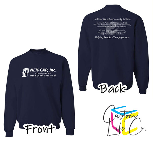 Head Start Preschool with Promise J. Navy Crewneck