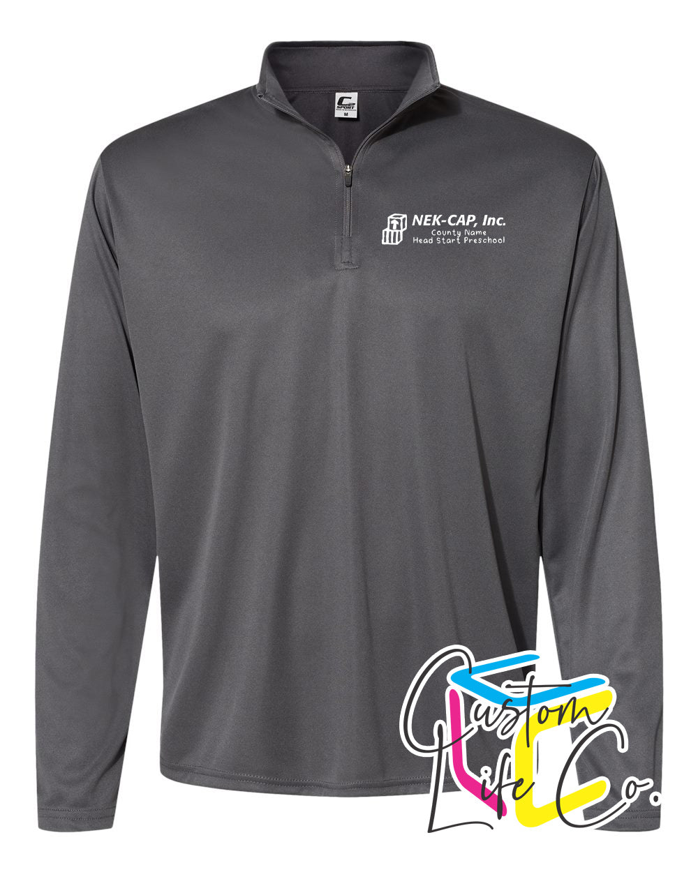 Head Start Preschool Graphite Sport Quarter-Zip