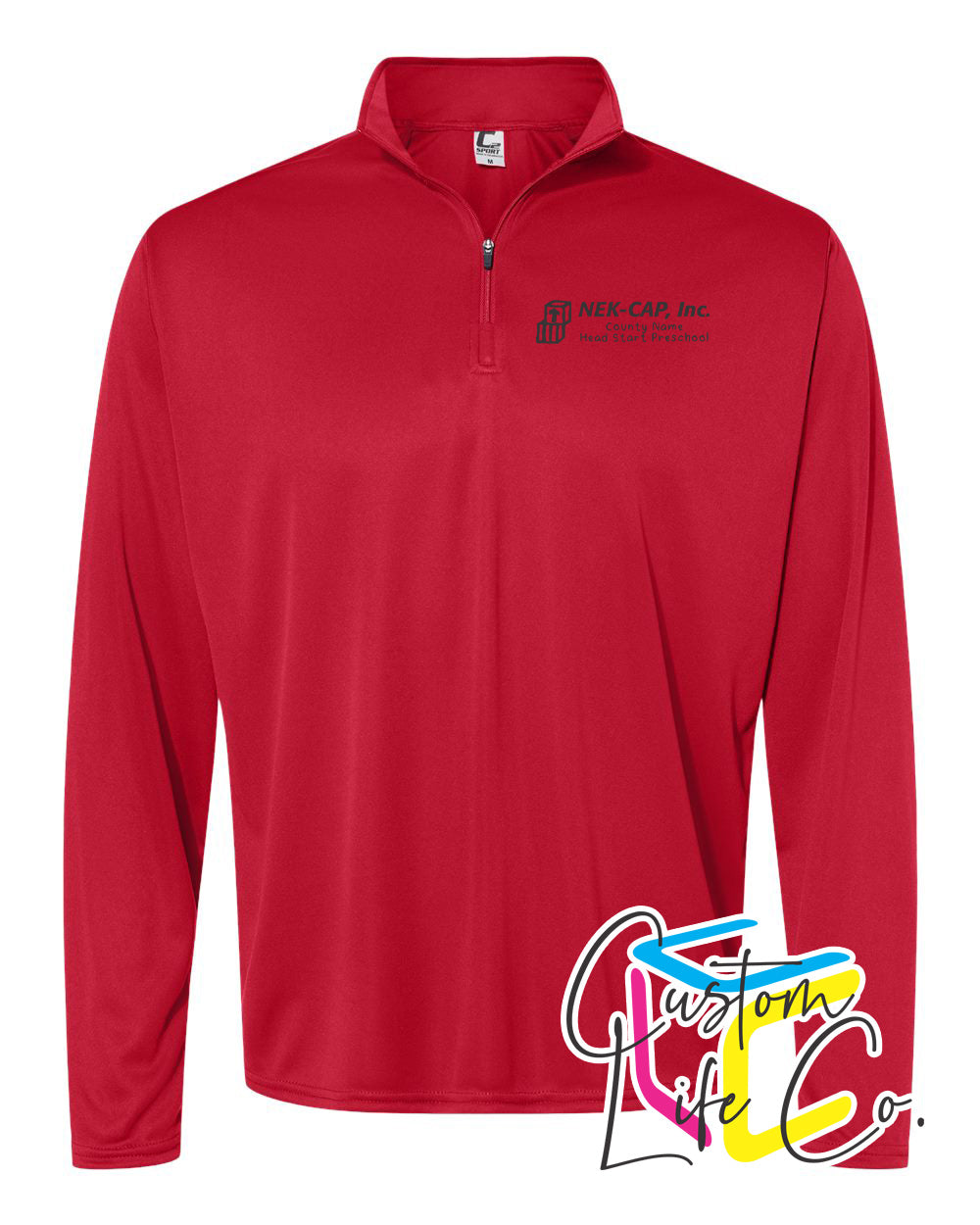 Head Start Preschool Red Sport Quarter-Zip