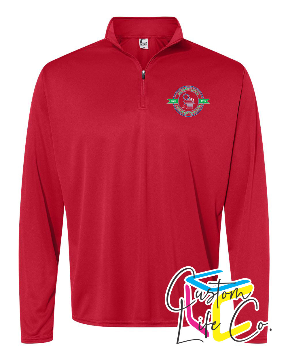 Weatherization Adult Sport Quarter-Zip with Pocket Logo