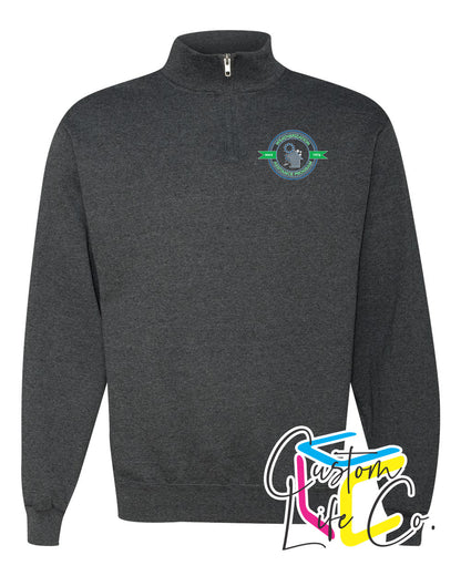 Weatherization Adult Fleece Quarter-Zip with Pocket Logo