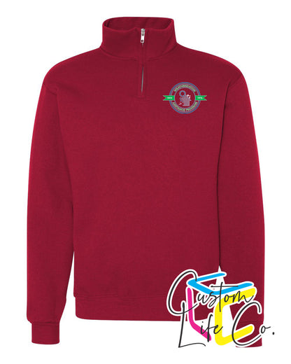 Weatherization Adult Fleece Quarter-Zip with Pocket Logo