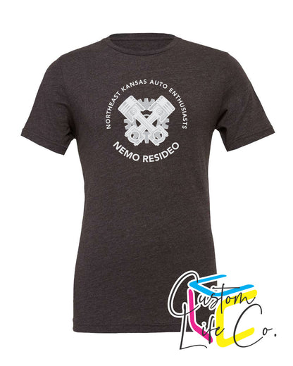NEK Auto Enthusiasts Adult T-shirt Chest Logo