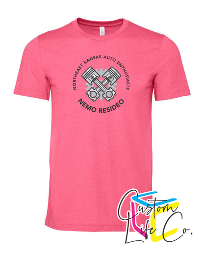 NEK Auto Enthusiasts Adult T-shirt Chest Logo