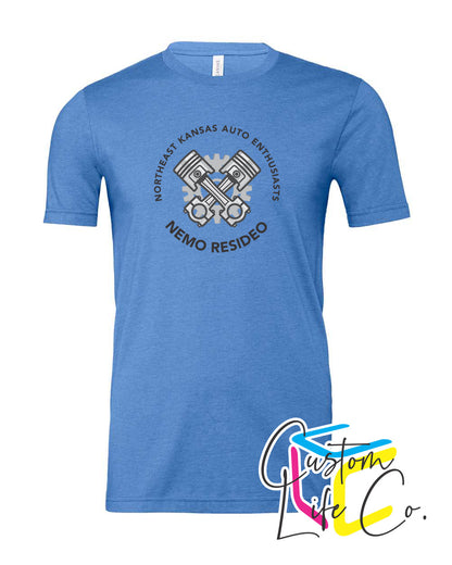 NEK Auto Enthusiasts Adult T-shirt Chest Logo