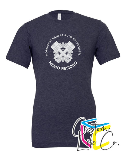 NEK Auto Enthusiasts Adult T-shirt Chest Logo