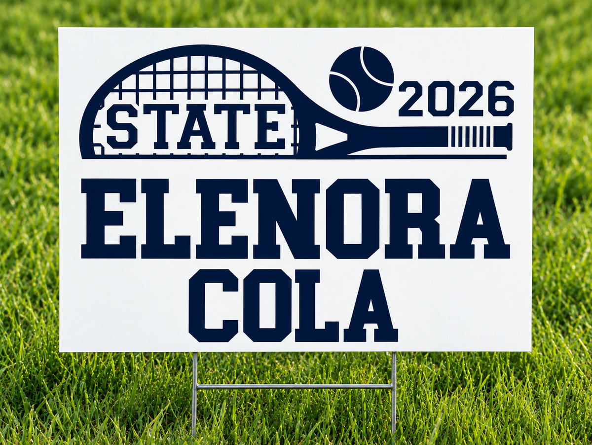 SHS State Tennis 2026 Yard Sign