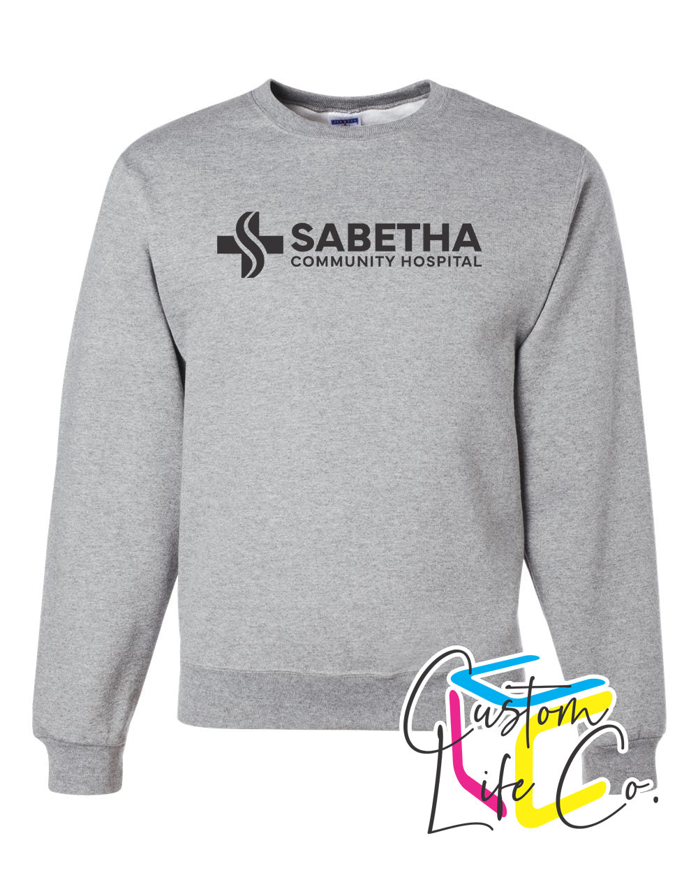 Sabetha Community Hospital Fleece Crewneck Chest Logo