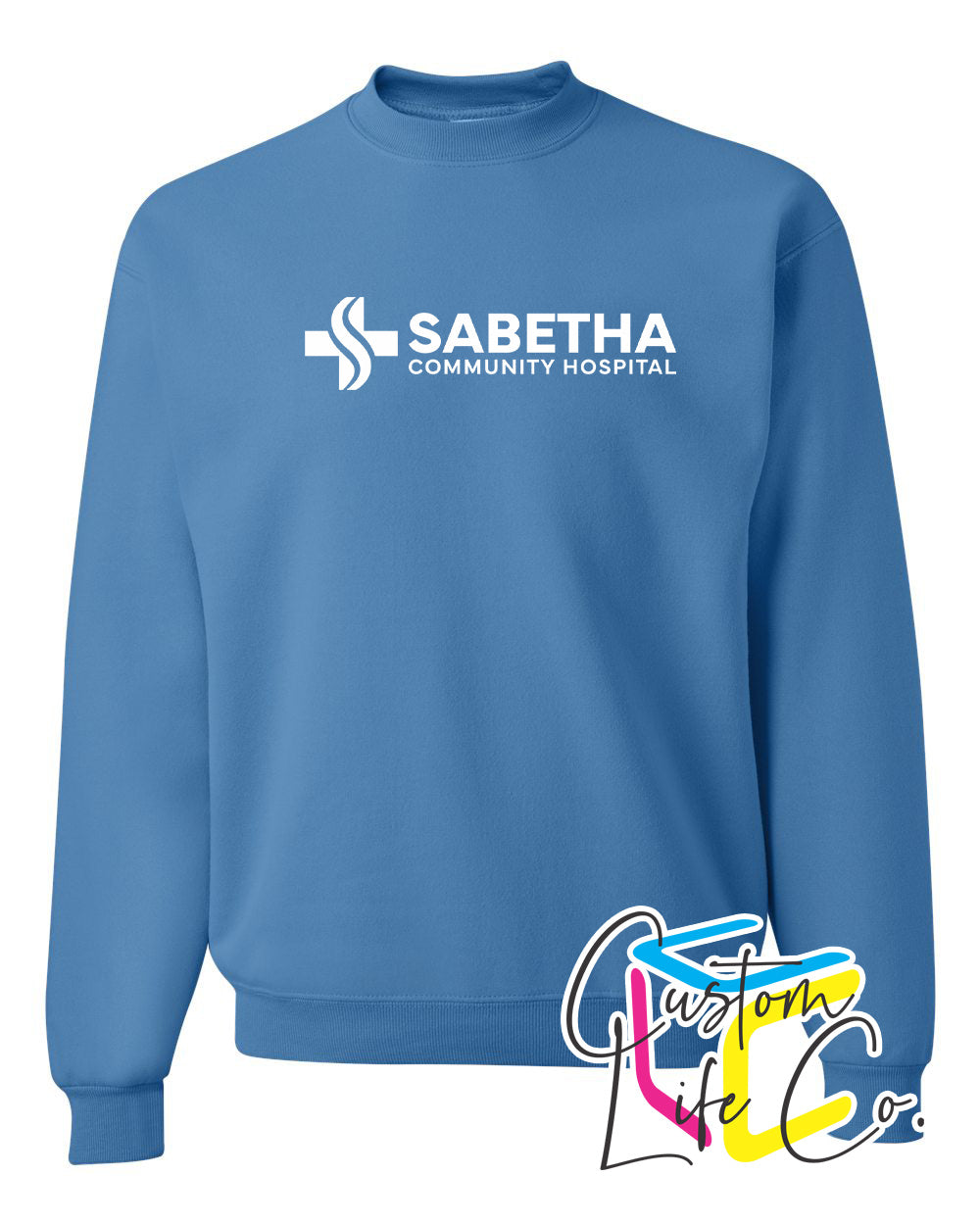 Sabetha Community Hospital Fleece Crewneck Chest Logo