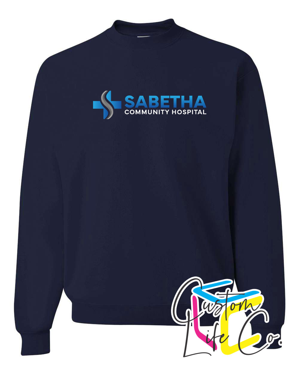 Sabetha Community Hospital Fleece Crewneck Chest Logo