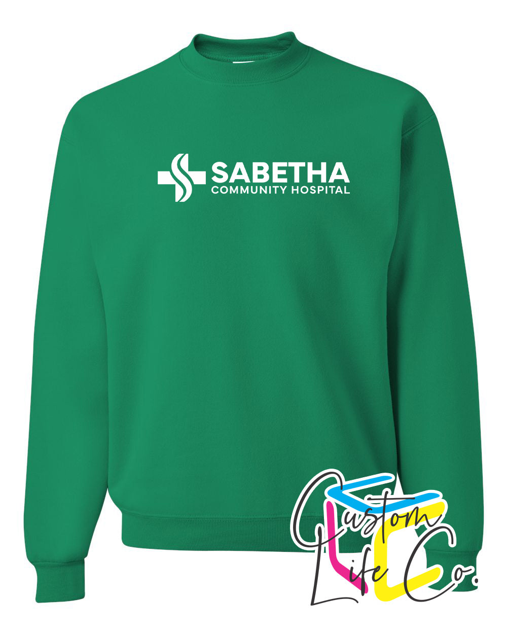 Sabetha Community Hospital Fleece Crewneck Chest Logo