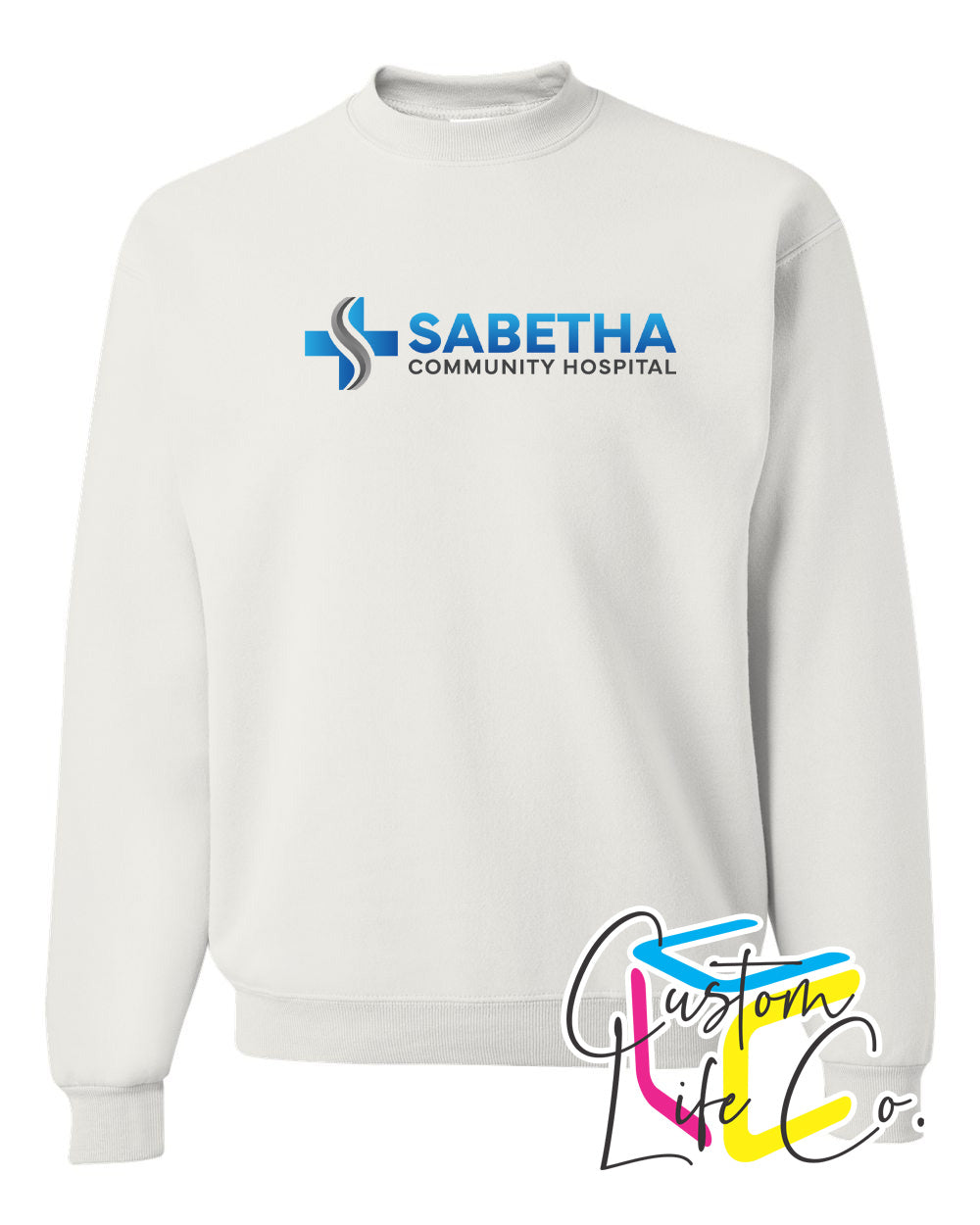 Sabetha Community Hospital Fleece Crewneck Chest Logo