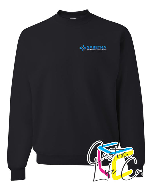 Sabetha Community Hospital Fleece Crewneck Pocket Logo