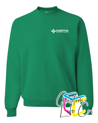 Sabetha Community Hospital Fleece Crewneck Pocket Logo