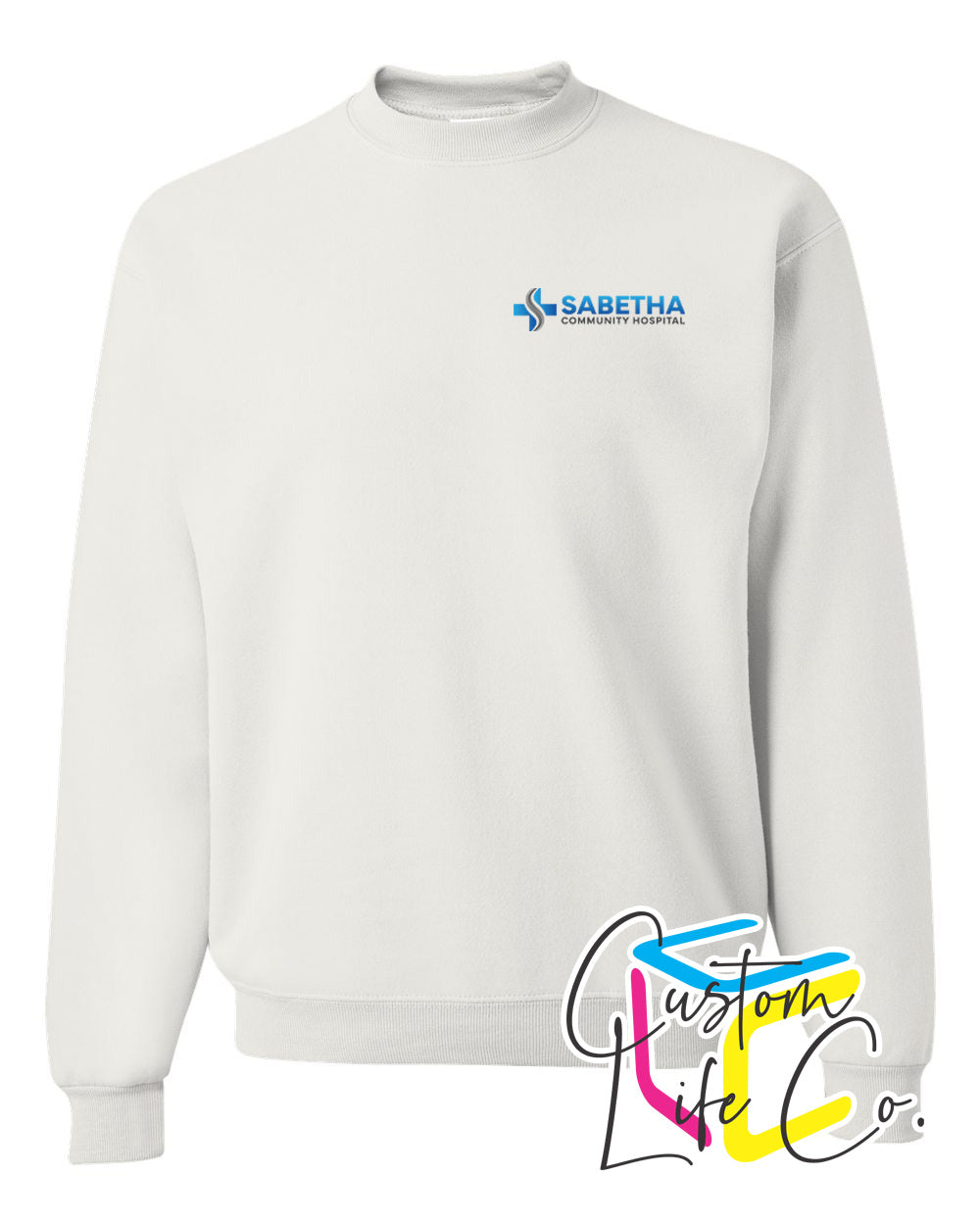 Sabetha Community Hospital Fleece Crewneck Pocket Logo