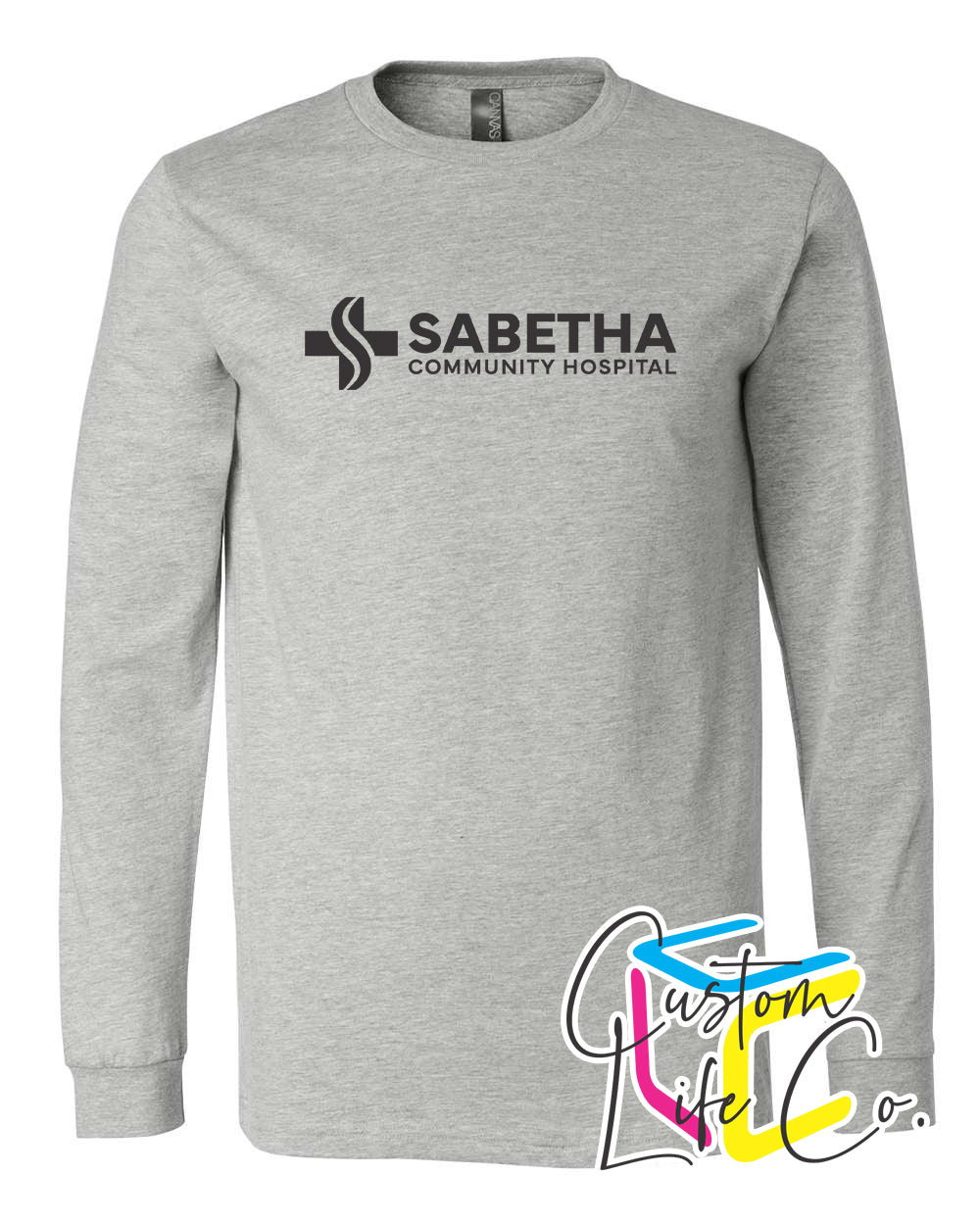 Sabetha Community Hospital Long Sleeve T-shirt Chest Logo