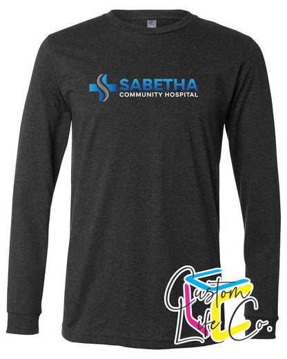 Sabetha Community Hospital Long Sleeve T-shirt Chest Logo