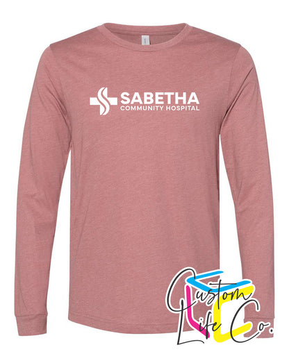 Sabetha Community Hospital Long Sleeve T-shirt Chest Logo