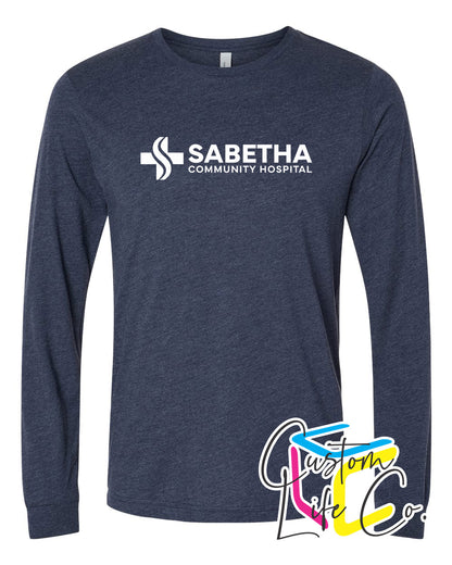 Sabetha Community Hospital Long Sleeve T-shirt Chest Logo