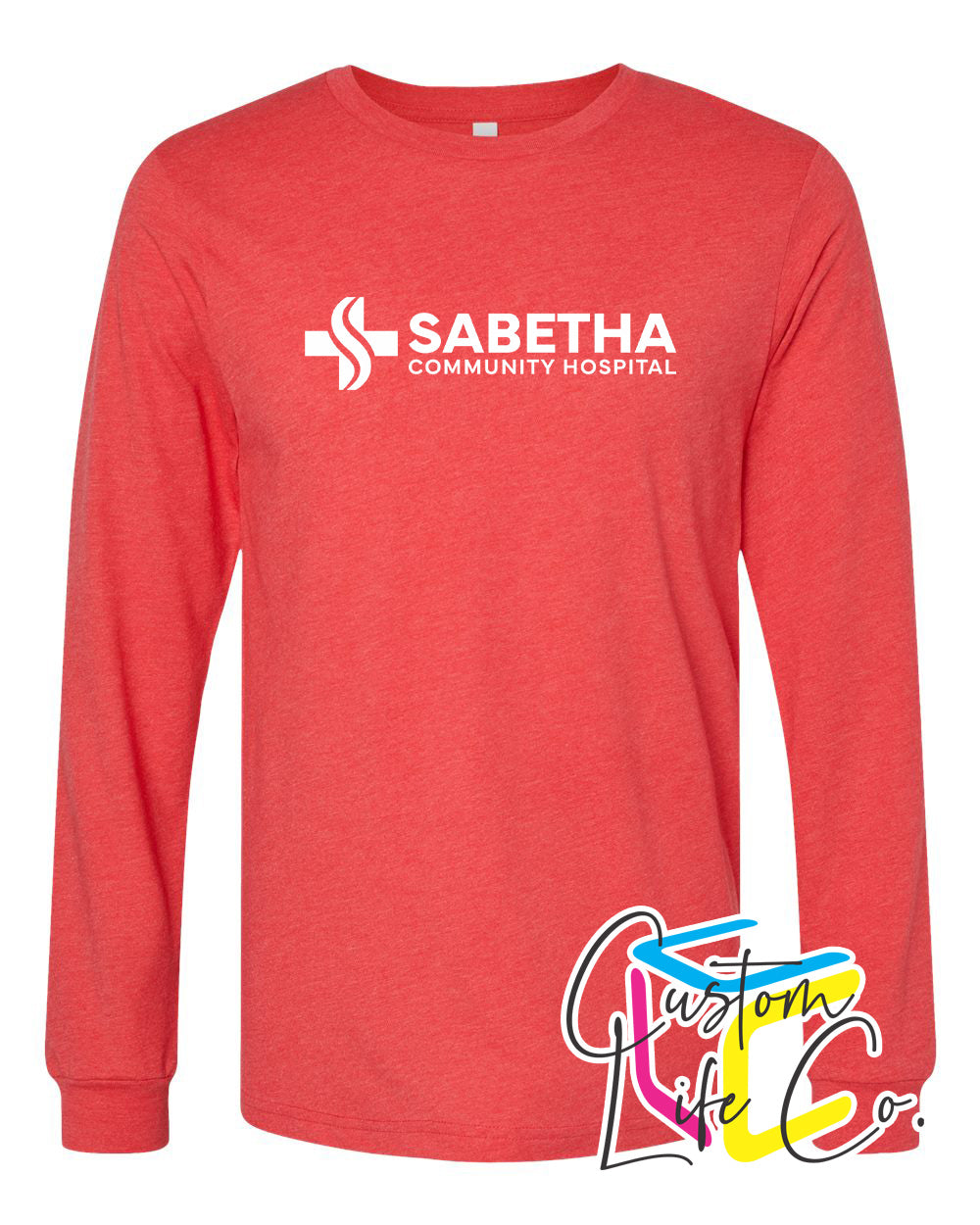 Sabetha Community Hospital Long Sleeve T-shirt Chest Logo