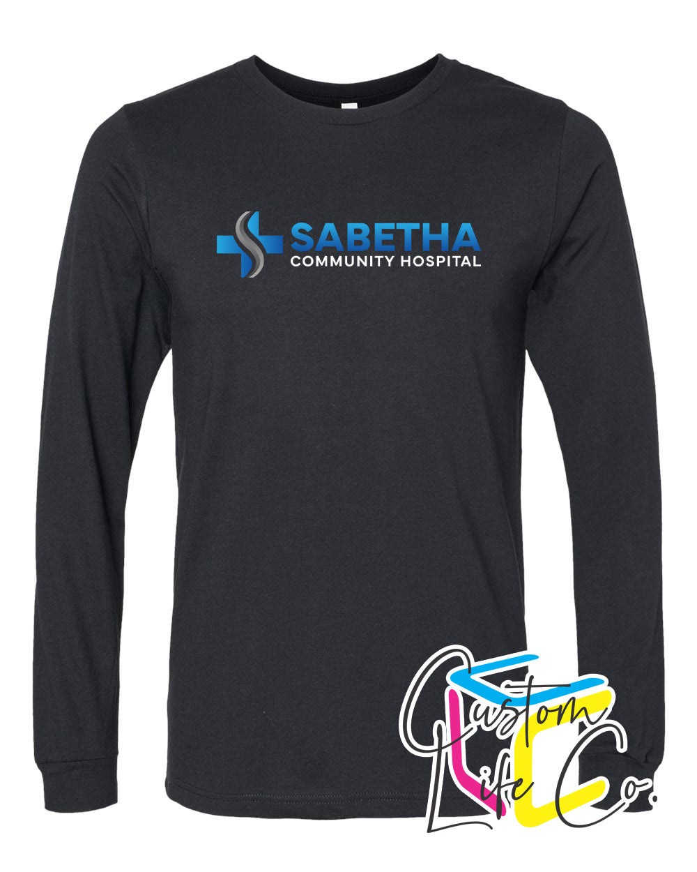 Sabetha Community Hospital Long Sleeve T-shirt Chest Logo