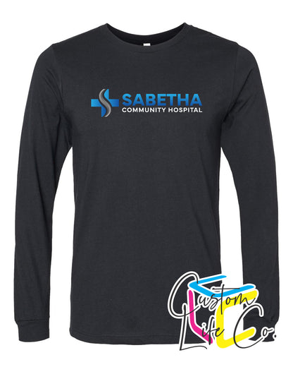 Sabetha Community Hospital Long Sleeve T-shirt Chest Logo