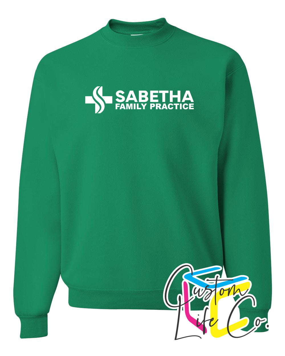 Sabetha Family Practice Fleece Crewneck Chest Logo