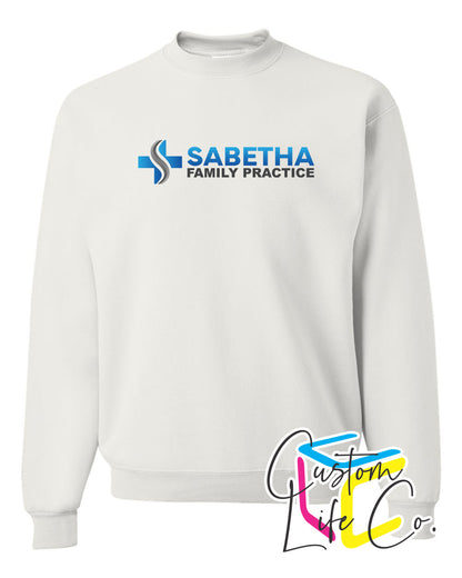 Sabetha Family Practice Fleece Crewneck Chest Logo