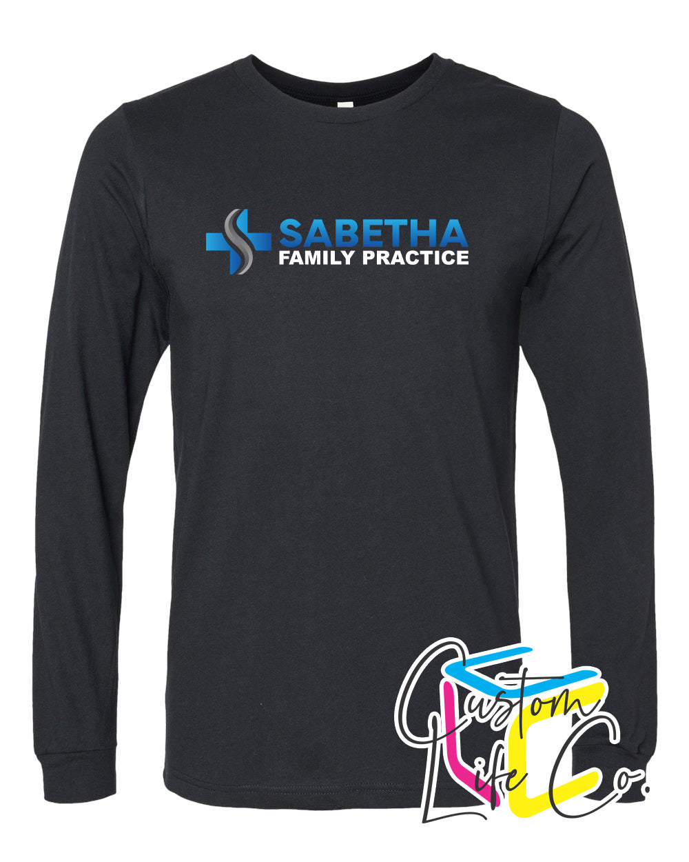 Sabetha Family Practice Long Sleeve T-shirt Chest Logo