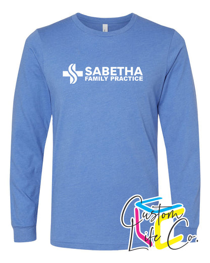 Sabetha Family Practice Long Sleeve T-shirt Chest Logo