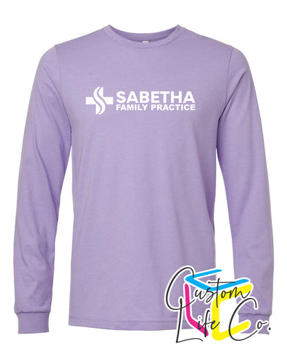 Sabetha Family Practice Long Sleeve T-shirt Chest Logo