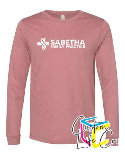 Sabetha Family Practice Long Sleeve T-shirt Chest Logo