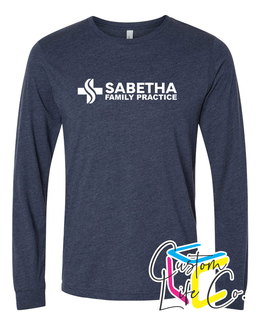 Sabetha Family Practice Long Sleeve T-shirt Chest Logo