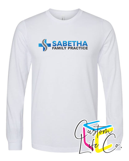 Sabetha Family Practice Long Sleeve T-shirt Chest Logo