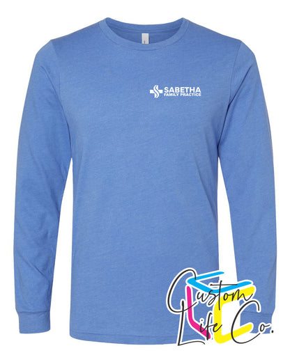 Sabetha Family Practice Long Sleeve T-shirt Pocket Logo