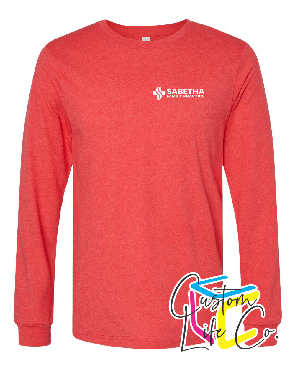 Sabetha Family Practice Long Sleeve T-shirt Pocket Logo