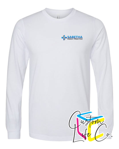 Sabetha Family Practice Long Sleeve T-shirt Pocket Logo