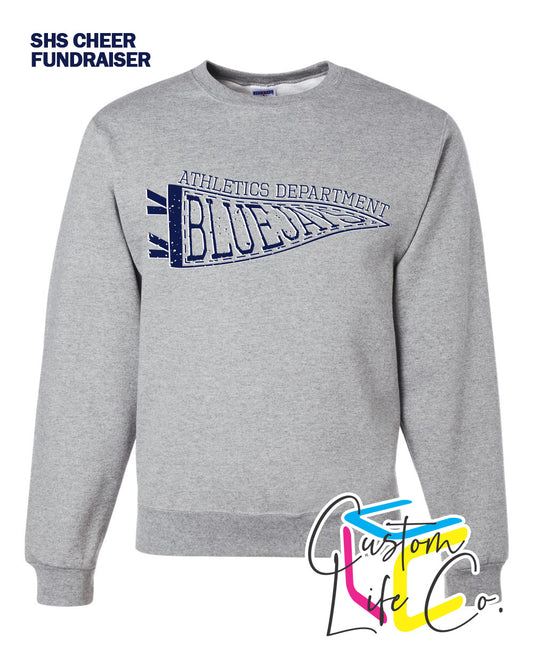 SHS Cheer Athletics Department Flag Adult Fleece Crewneck