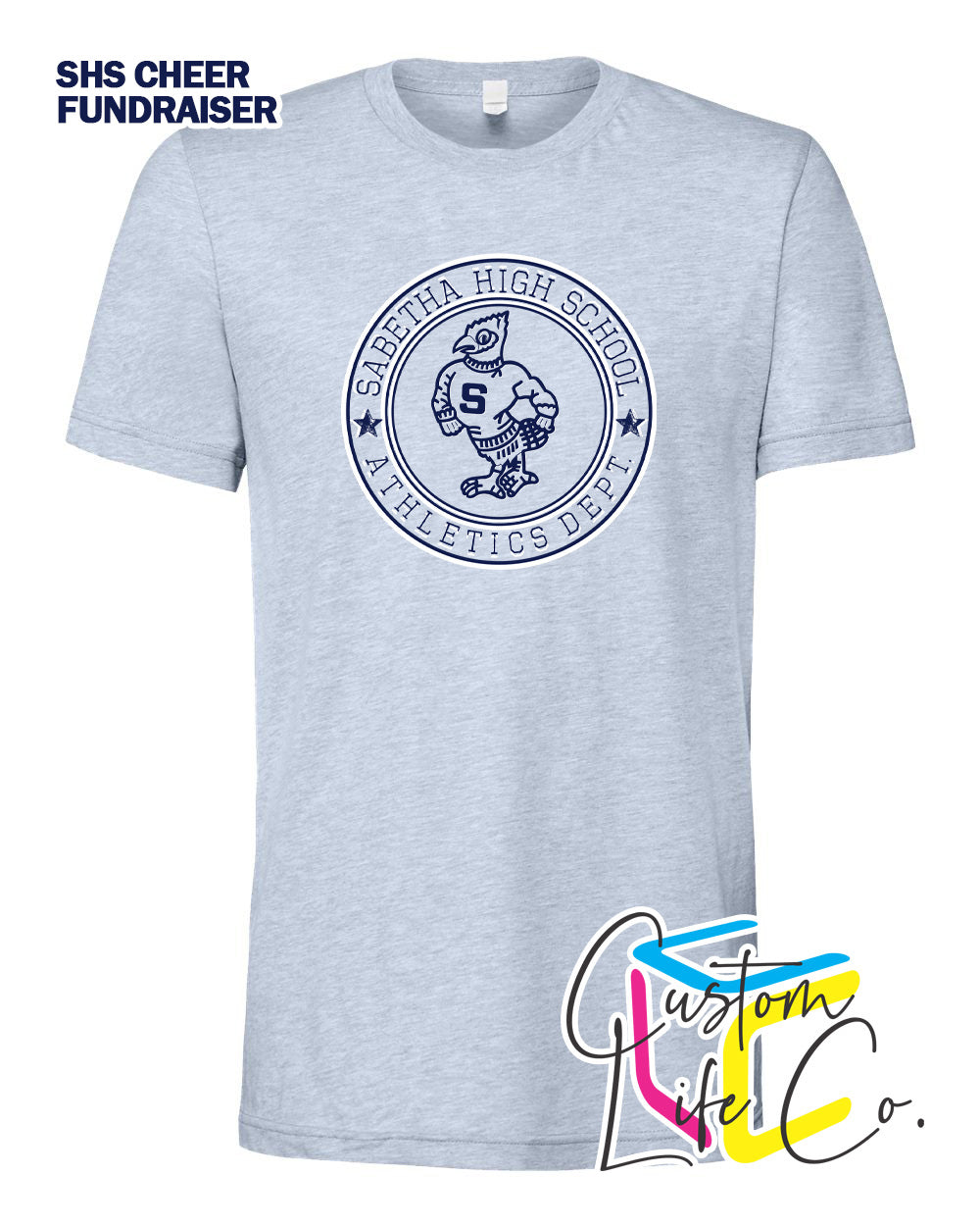 SHS Cheer Athletics Department Round Adult T-Shirt