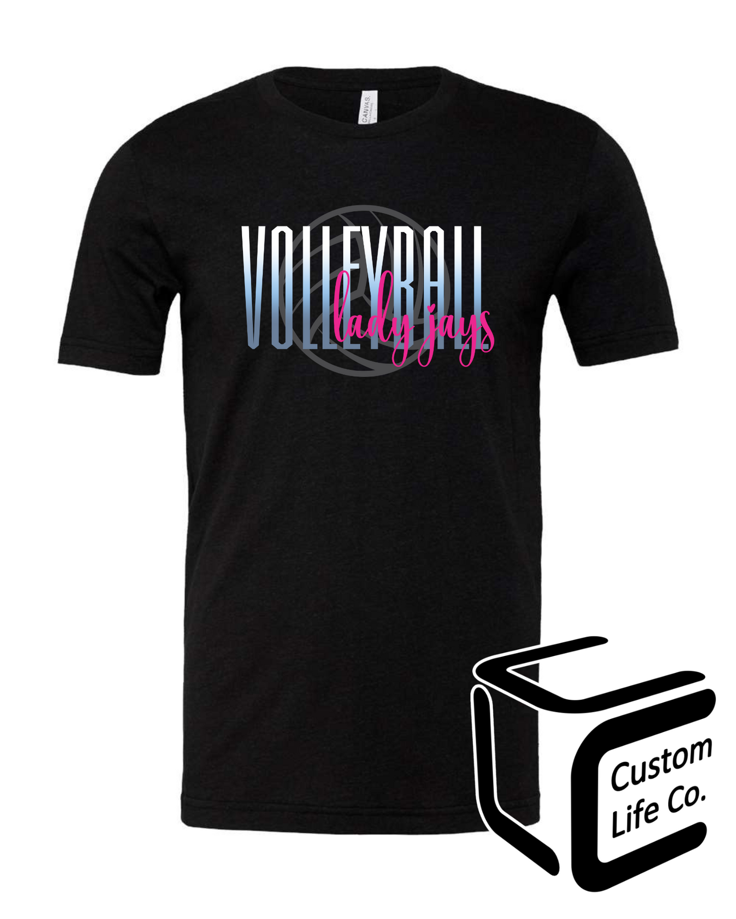 Lady Jays Volleyball Gradient Adult T-Shirt