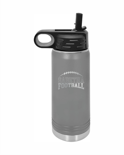 SMS Football 20 oz. Engraved Water Bottle
