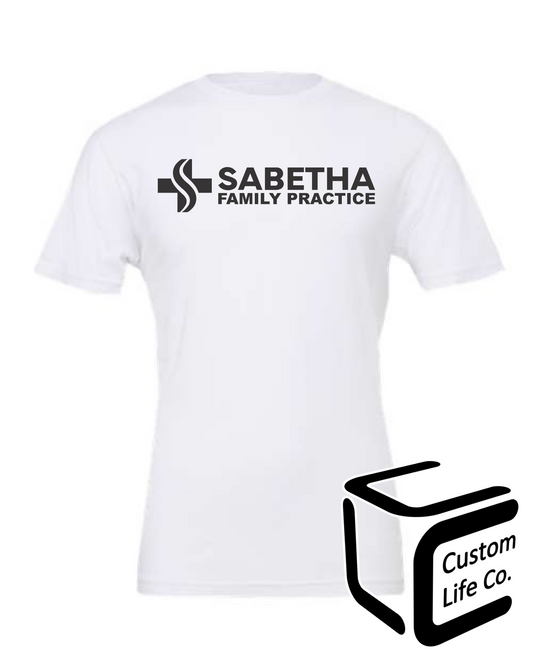 Sabetha Family Practice Adult T-Shirt with Black Logo