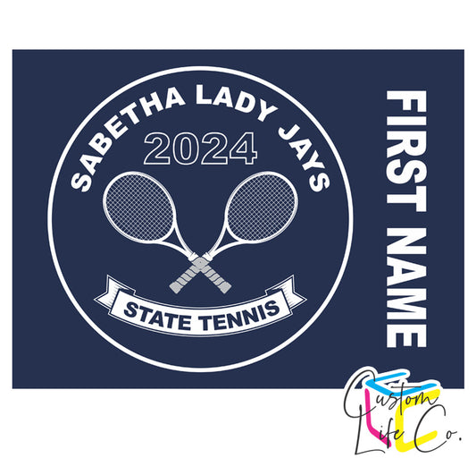 Lady Jays State Tennis Yard Sign