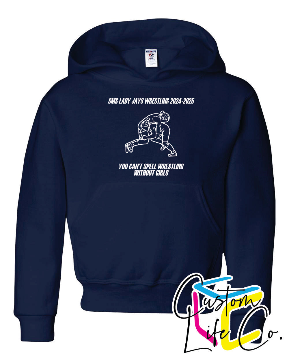 SMS Lady Jays Wrestling Youth Hoodie